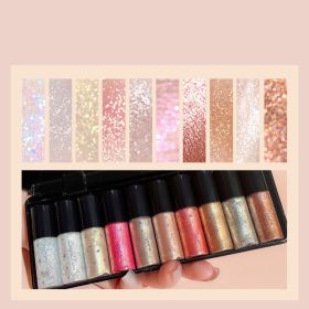 Makeup 10pcs Liquid Eyeliner Set Shiny Silkworm High Gloss