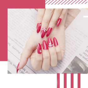 Fashionable Women's Long Pointed Nail Art With Sequins (Option: 279style)