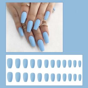 Fashion Simple Women's Matte Scrub Ballerina (Option: Sky Blue)