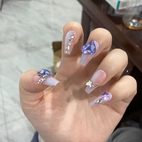 Take Butterfly Pigeon Egg False Nail Patch (Option: Short ladder XS)