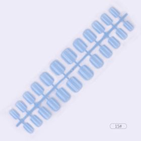 24pcs Solid Color Wear Fake Nail Patches (Option: 15color)