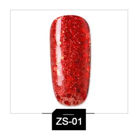 Glitter Phototherapy Nail Polish Glue Removable Nail Sequins (Option: 1ZS)