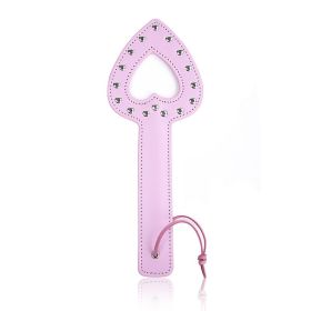 Heart Shaped Leather Rivet Racket (Color: )
