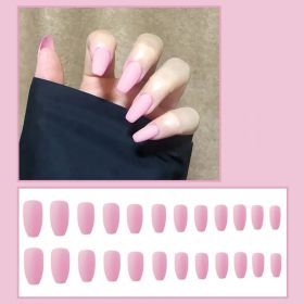 Fashion Simple Women's Matte Scrub Ballerina (Option: Light pink)