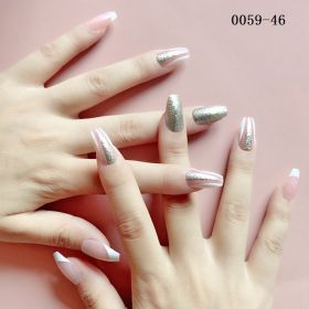 Fashionable Women's Long Pointed Nail Art With Sequins (Option: 46style)
