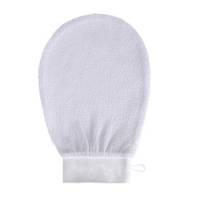 Rayon Viscose Fiber Medium Fine Sand Exfoliating Bath Gloves (Color: )