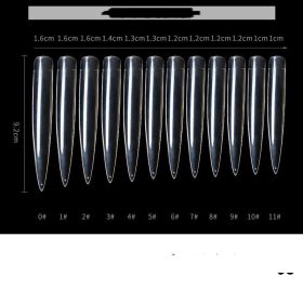 Manicure Super Long Fake Nail Piece Practice (Option: Transparent 12pcs)