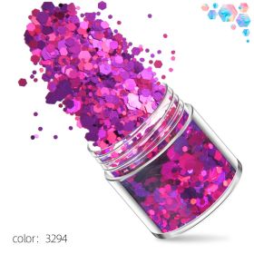 Laser Pentagram Nail Sequins Jewelry Drill (Option: A3294-Naked bottle opp)
