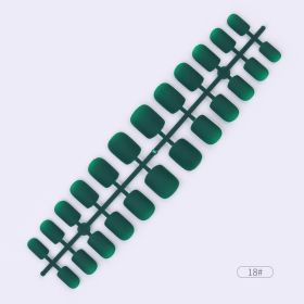 24pcs Solid Color Wear Fake Nail Patches (Option: 18color)