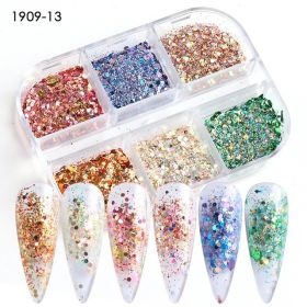 Reflective And Translucent Edelweiss Powder Nail Sequins (Option: 6grid190913)