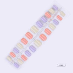 24pcs Solid Color Wear Fake Nail Patches (Option: 4color)