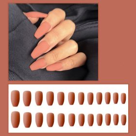 Fashion Simple Women's Matte Scrub Ballerina (Option: Pumpkin color)