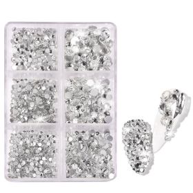 Porcelain White Champagne 6-compartment Nail Sticker (Option: 1Style)
