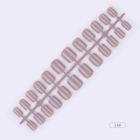 24pcs Solid Color Wear Fake Nail Patches (Option: 14color)