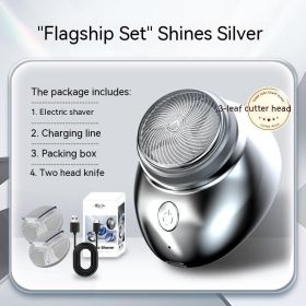 Men's USB Rechargeable Portable Mini Electric Shaver (Option: )