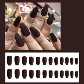 Fashion Simple Women's Matte Scrub Ballerina (Option: Deep coffee)