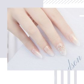 Fashionable Women's Long Pointed Nail Art With Sequins (Option: 301style)