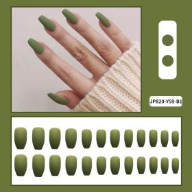 Fashion Simple Women's Matte Scrub Ballerina (Option: Dark green)