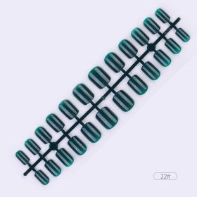 24pcs Solid Color Wear Fake Nail Patches (Option: 22color)