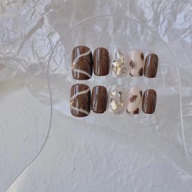 Soft Whitening Removable Nail Patch (Option: Ultra short square circle-XS)