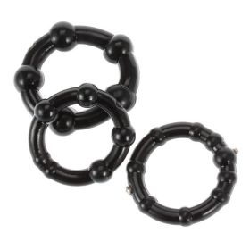 Men's Three-color Silicone Penis Delay Ring (Color: )