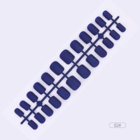24pcs Solid Color Wear Fake Nail Patches (Option: 2color)