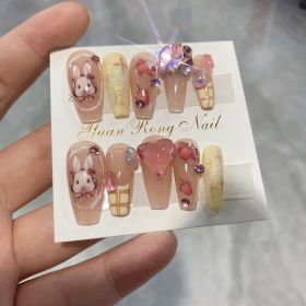 Fake Nails Patch Can Be Taken With Sweet Pet Rabbit (Option: Short ladder-XS)