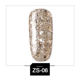 Glitter Phototherapy Nail Polish Glue Removable Nail Sequins (Option: 6ZS)
