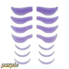 7 Pairs Of Silicone Pad Aids For Eyelash Curling (Color: )