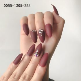 Fashionable Women's Long Pointed Nail Art With Sequins (Option: 252style)