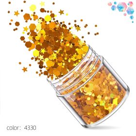 Laser Pentagram Nail Sequins Jewelry Drill (Option: A4330-Naked bottle opp)