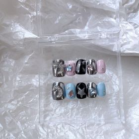 Star Girl Wears Nail Patch (Option: Ultra short square circle-XS)