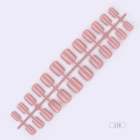 24pcs Solid Color Wear Fake Nail Patches (Option: 17color)