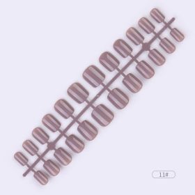 24pcs Solid Color Wear Fake Nail Patches (Option: 11color)
